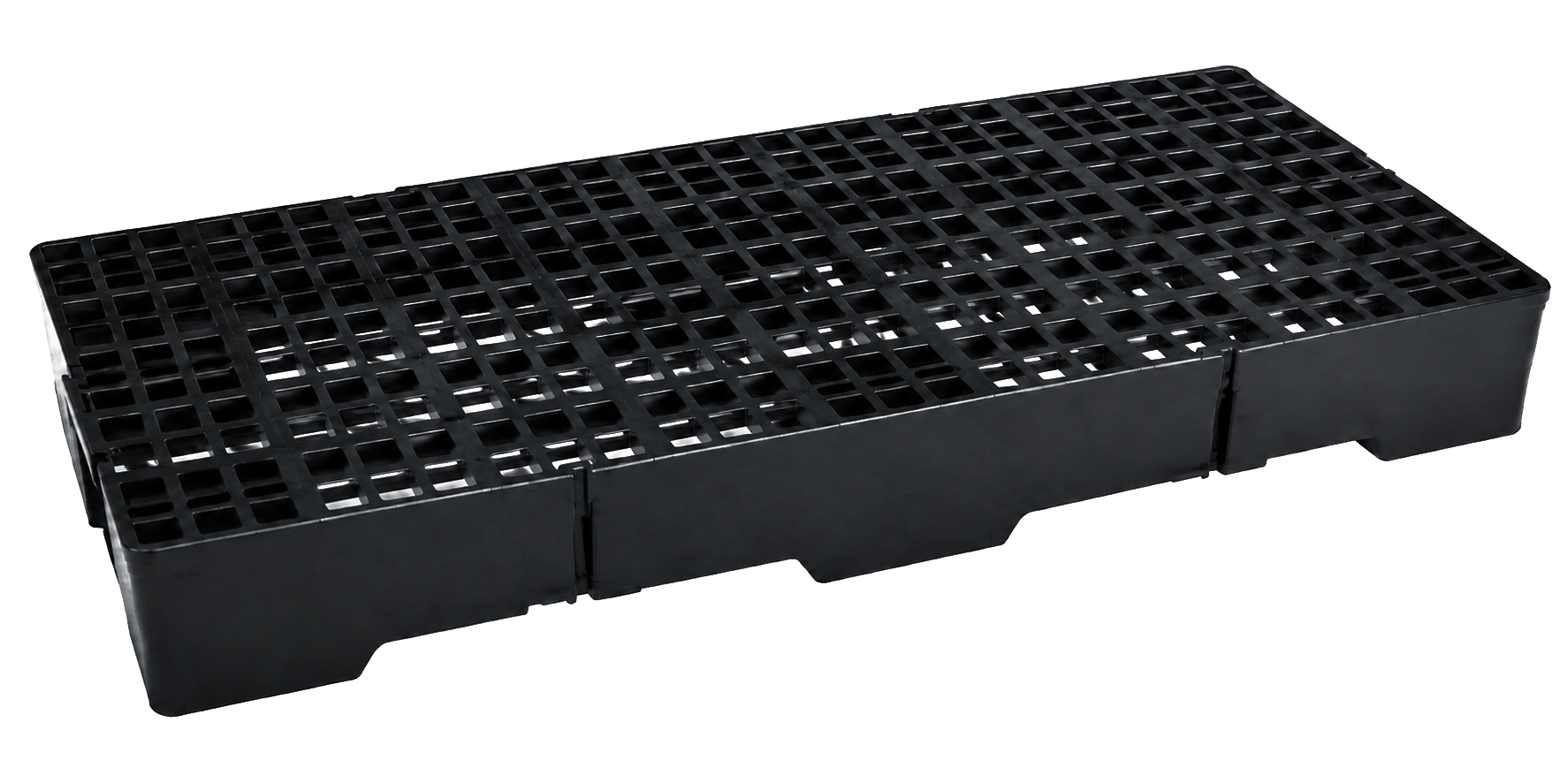 Estrado Plástico Linear 41×82×13 cm na cor Preto